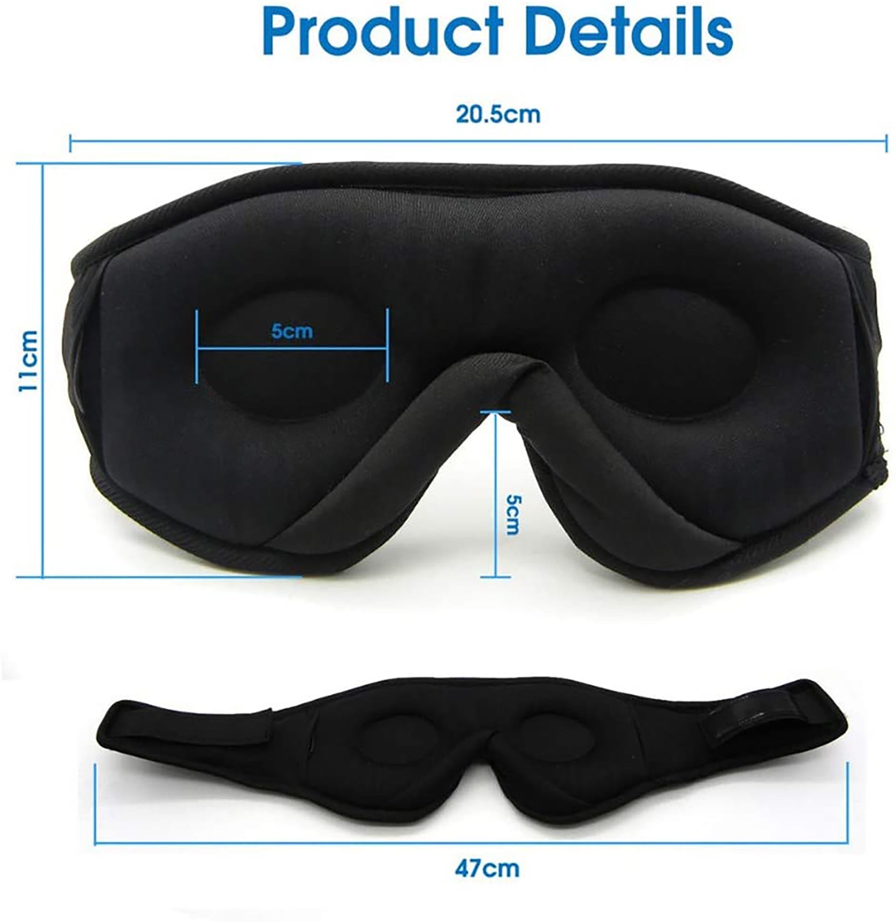 Zenvora Blackout Sleep Mask — Total Light Elimination + Built-In Audio for Deep Sleep Protocol