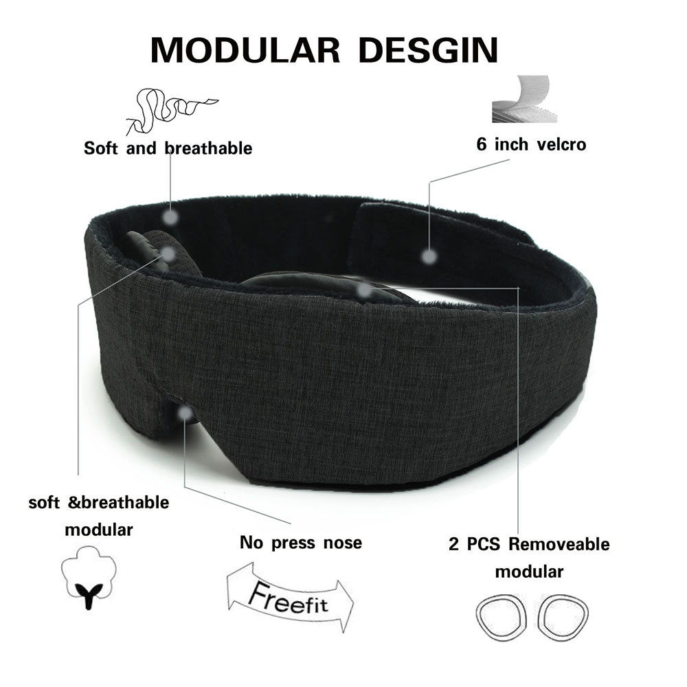 Sleep deeper with zero light — Manta 3D Adjustable Sleep Mask