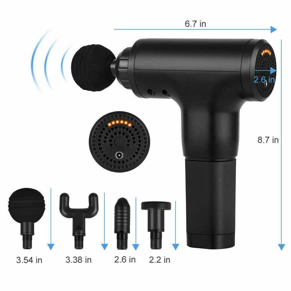 Massage Gun Percussion Massager Deep Tissue Muscle Vibrating Relaxing