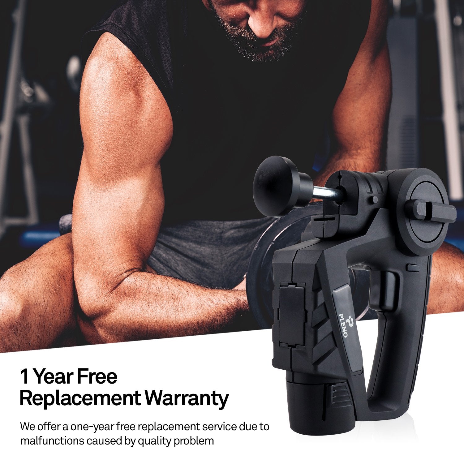 Pleno M2.0 Percussive Recovery Gun — Cordless Deep Tissue Therapy & Muscle Optimization