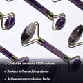 Zenvora AmethystRoll Pro — Natural Crystal Facial Roller for Lymphatic Drainage & Anti-Aging
